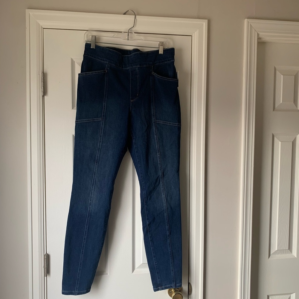 Duluth Trading Co High Rise Skinny Jeans - Dark Blue